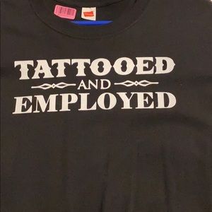 Tattooed employeed tee